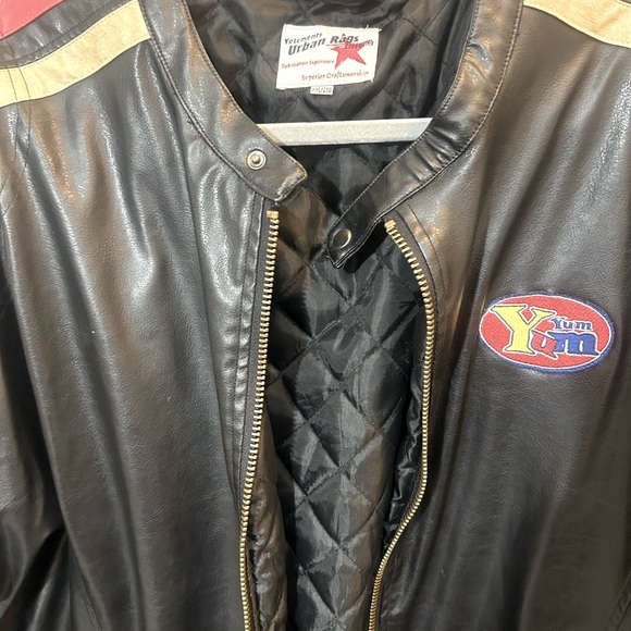 💫URBAN RAGS Men’s Motorcycle  PU leather Coat. RARE FIND/VINTAGE from the 80`s - Picture 8 of 12
